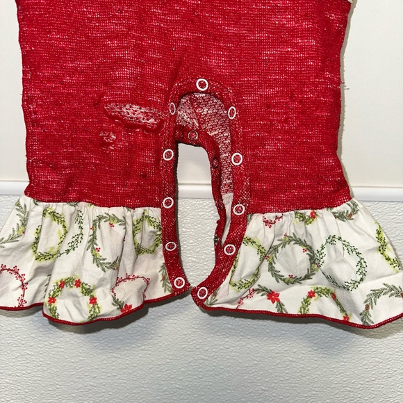 Baby Girl Ricrac & Ruffles Romper 12M Red Christmas Holiday - Picture 8 of 15